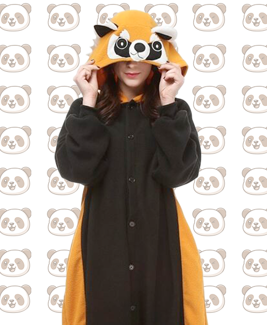 combinaison pyjama panda roux