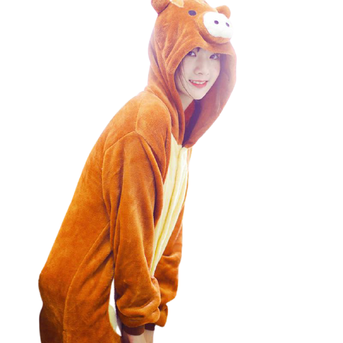 combinaison pyjama sanglier femme